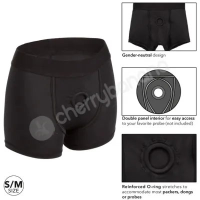 Boundless Boxer Brief Black Wearable Harness Size S M