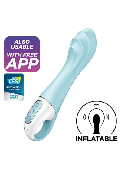 Satisfyer Air Pump 5 8" Inflatable G-Spot Vibrator with App Control