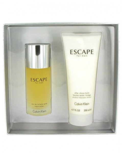 Escape Gift Set By Calvin Klein - 3.4 Oz Eau De Toilette Spray + 6.7 Oz After Shave Balm