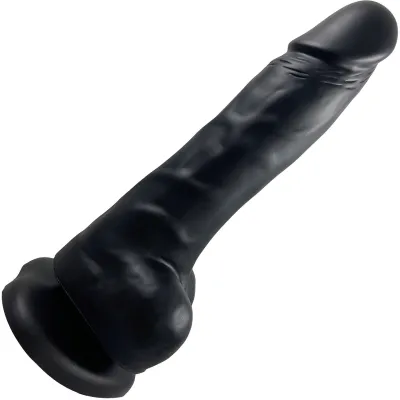Strap on Me Sliding Skin Dual Density Silicone Suction Cup Realistic Dildo Small Black