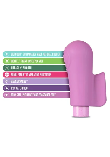 Gaia Eco Delight Rechargeable Waterproof Plant Based Clitoral Vibrator By Blush - Purple