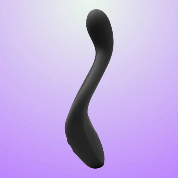 Tryst Multi Erogenous Zone Silicone Vibrator and Cock Ring - Black