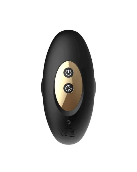 Deluxe Chastity Remote Control Anal Plug - Black - 6.4 Inch