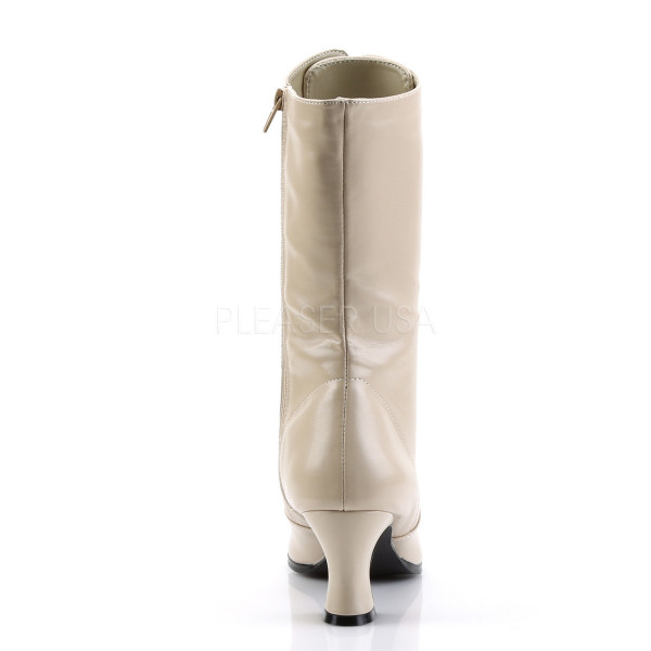 2 3/4 inches Heel Front Lace Up Mid Calf Boot w/ Inner Side Zip — image 4 of 4