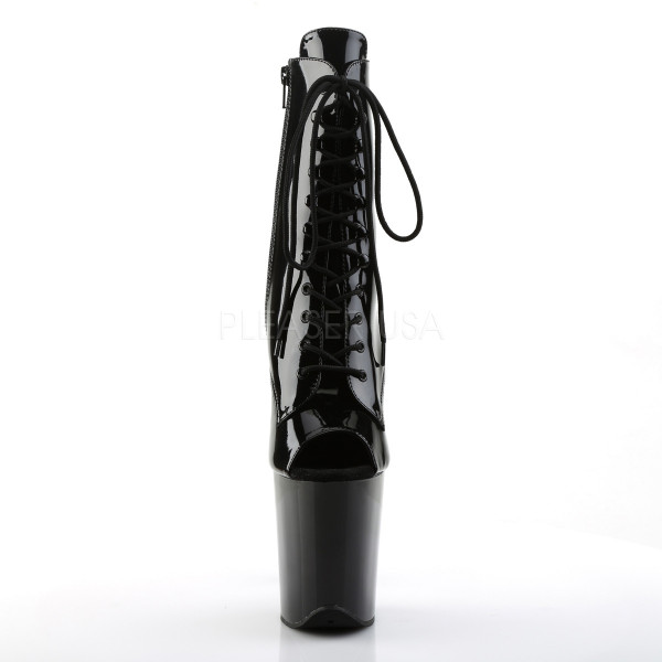 8 inches Heel, 4 inches PF Peep Toe Lace-Up Ankle Boot, Side Zip — image 10 of 12