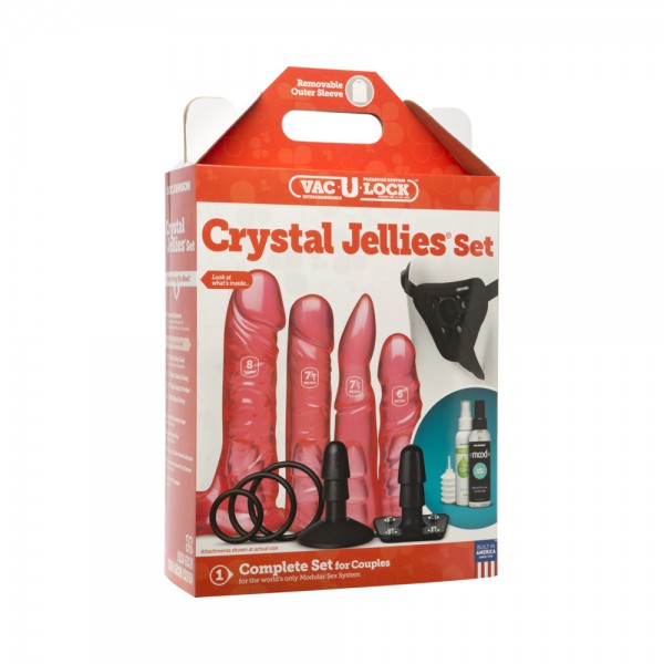 Vac-U-Lock Crystal Jellies Set - Pink