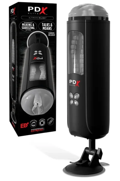 Pipedream Talking, Moaning & Milking 10.5" Masturbator with Suction Base