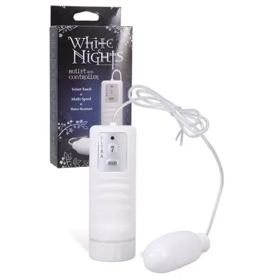 Doc Johnson White Nights 2 5 Bullet Vibrator with Remote Control