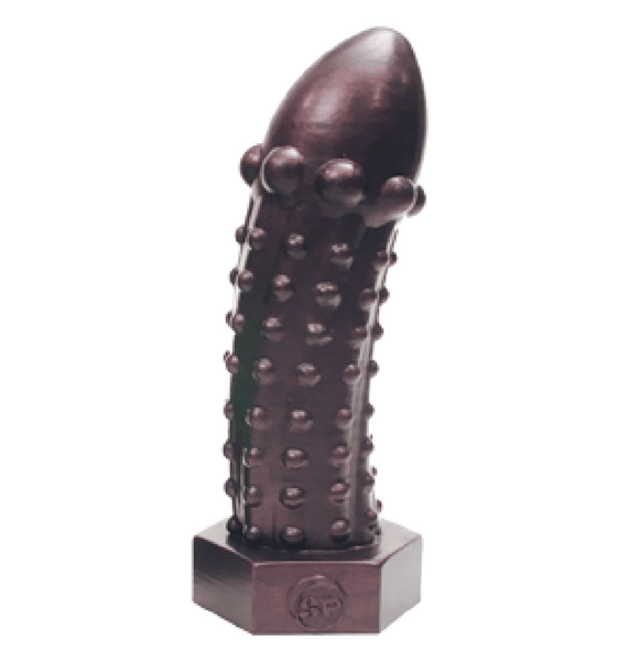 The Rivetor Large Metallic Silicone Dildo