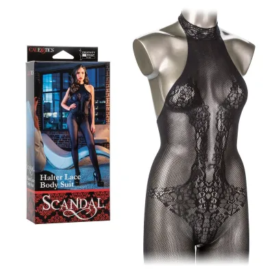 Calexotics Scandal Halter Lace Body Suit