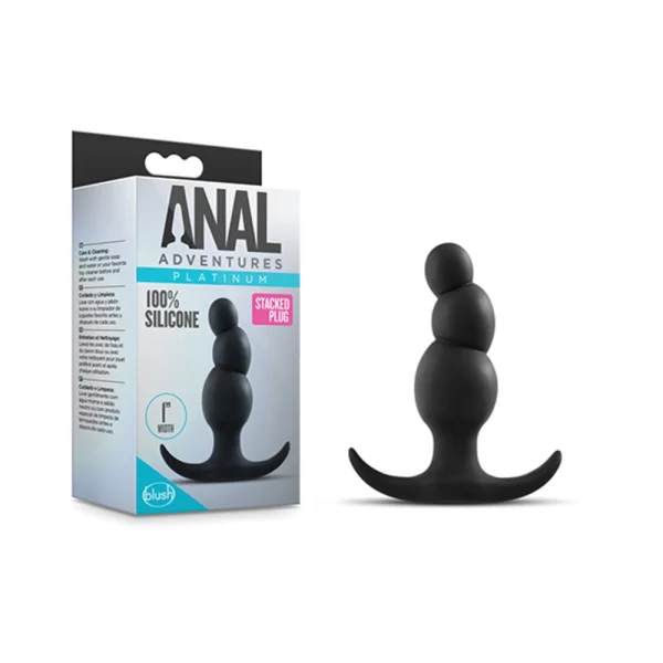 Anal Adventure Platinum Stacked Plug Black — image 6 of 15
