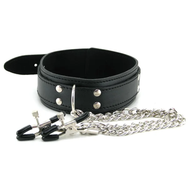 Collar with nipple clamps