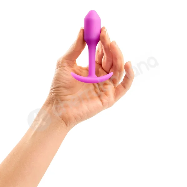 B-Vibe Snug Plug 1 Pink Silicone Weighted Small Butt Plug