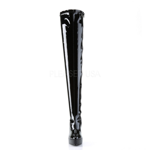 INDULGE-3063 - 5 1/4" Back Lace-Up Stretch PF Thigh Boot — image 6 of 8