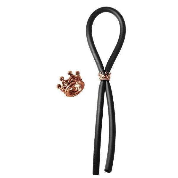 Bolo Lasso Ring Rose Gold Crown Slider Black — image 6 of 8