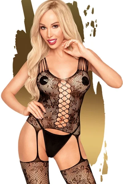 Love Bud Lace Suspender Bodystocking By Penthouse