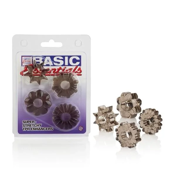 Basic Essentials Set of 4 Rings Clear