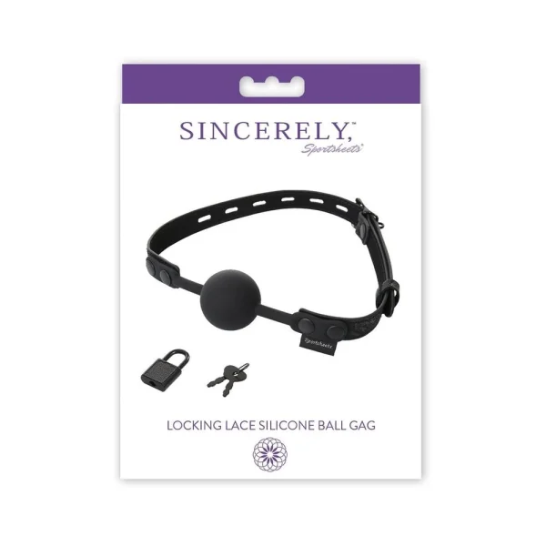 Sincerely, Ss Locking Lace Silicone Ball Gag — image 6 of 6