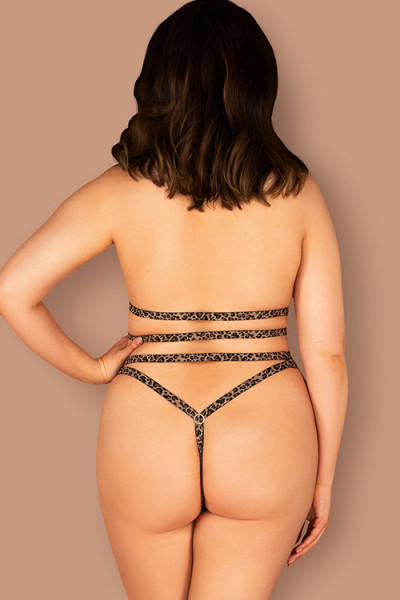 Obsessive Tigrita 2 Pce Set with Open-Cup Bra