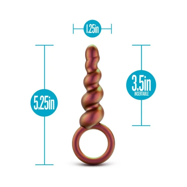 Anal Adventures Matrix - Spiral Loop Plug - Copper