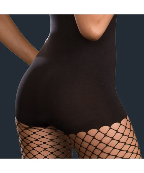 Bodystocking with fence net leggings