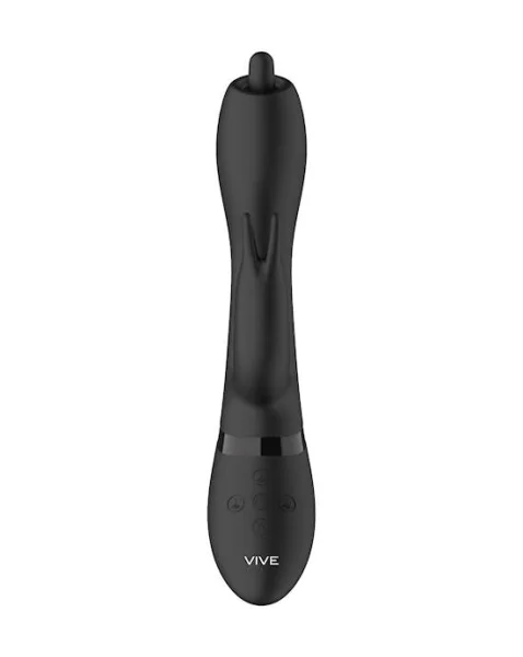 Nilo - Pinpoint Rotating G-spot Rabbit  - Black - 8 Inch