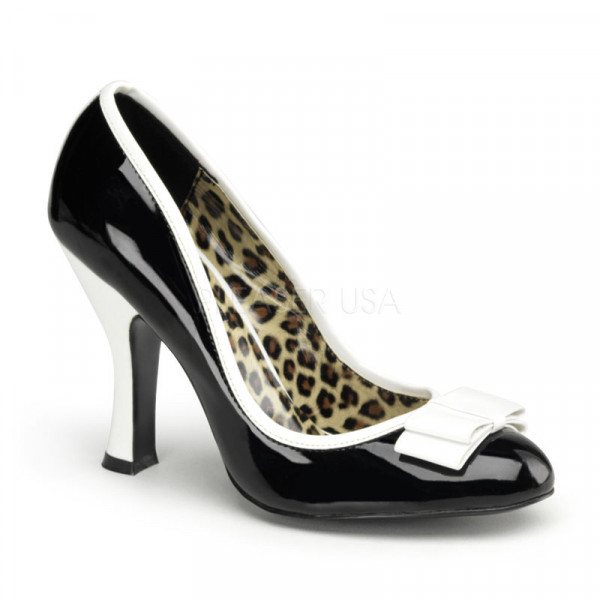 SMITTEN-01 - 4" Heel Pump W/ Bow Detail At Toe