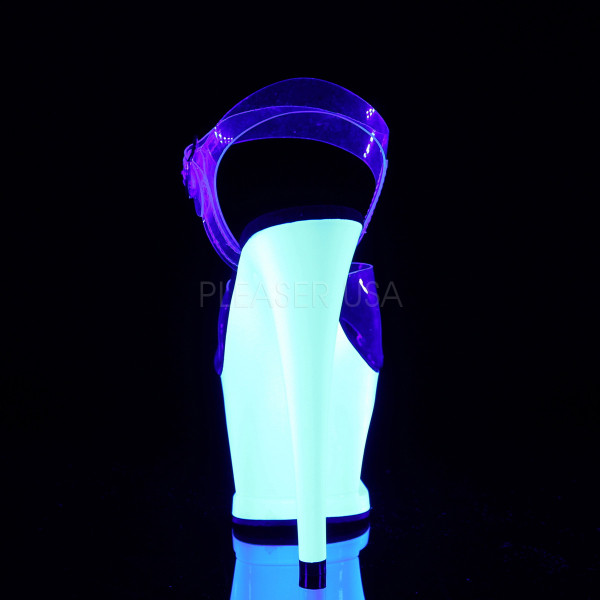 7 inches Heel, 2 3/4 inches Cut-Out PF UV Reactive Ankle Strap Sandal — image 4 of 8