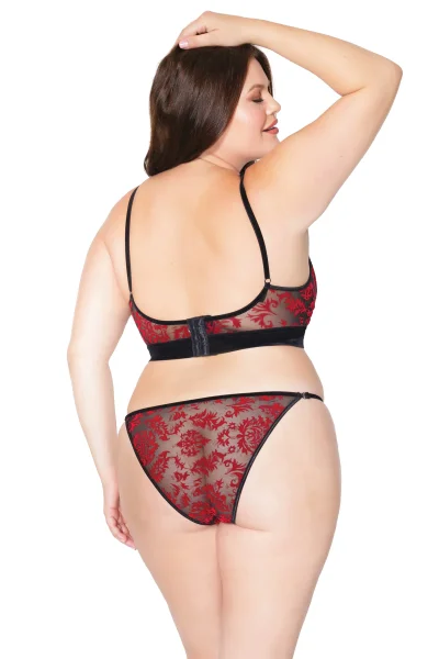 Velvet Jacquard Lace Bralette & Matching Panty Set — image 14 of 16