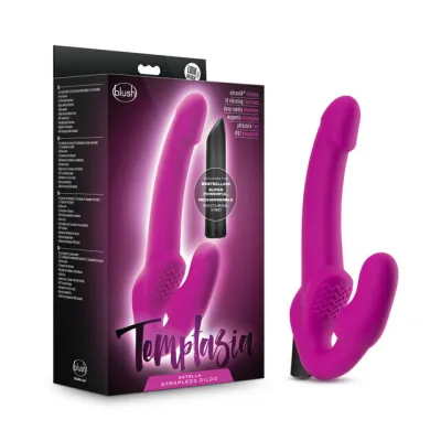 Temptasia Estella Strapless Silicone Dildo Pink 24 1 cm USB Rechargeable Strapless Strap On