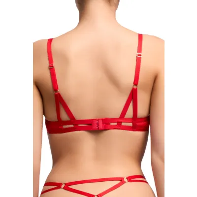 Dita Von Teese Von Follies Madame XXX Red Quarter Cup Bra