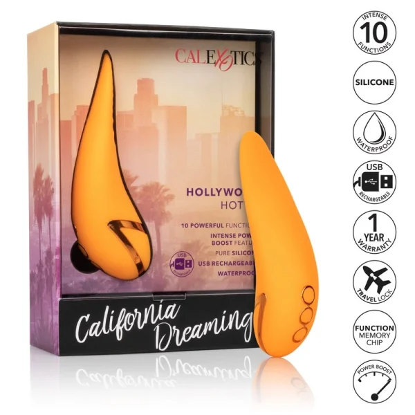 California Dreaming Hollywood Hottie Silicone Waterproof Lay-On Clitoral Vibrator By CalExotics