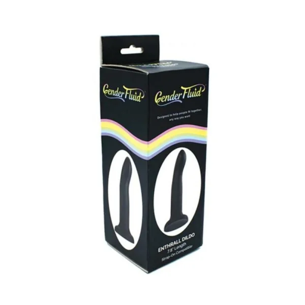 Gender Fluid Enthrall Strap-on Dildo Silicone 7.8 In. Black — image 2 of 2