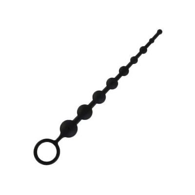 Silicone Anal Beads 9 Balls Black