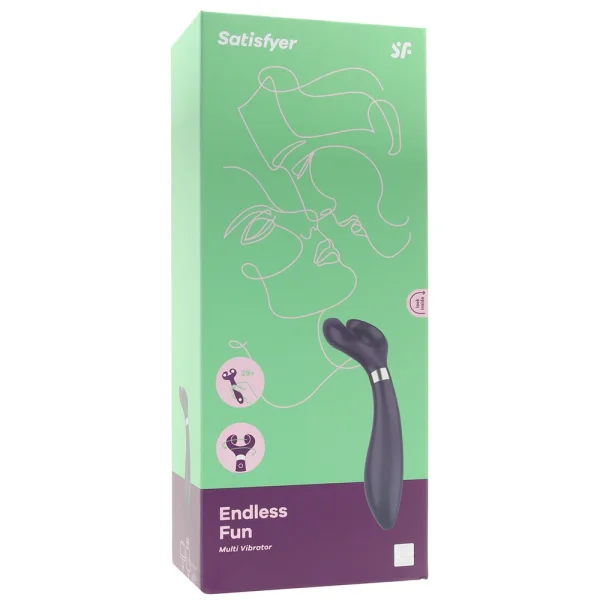 Satisfyer Endless Fun Silicone Waterproof Multi-Function Vibrator - Blue