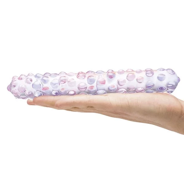 Gläs Purple Rose Nubby Glass Dildo
