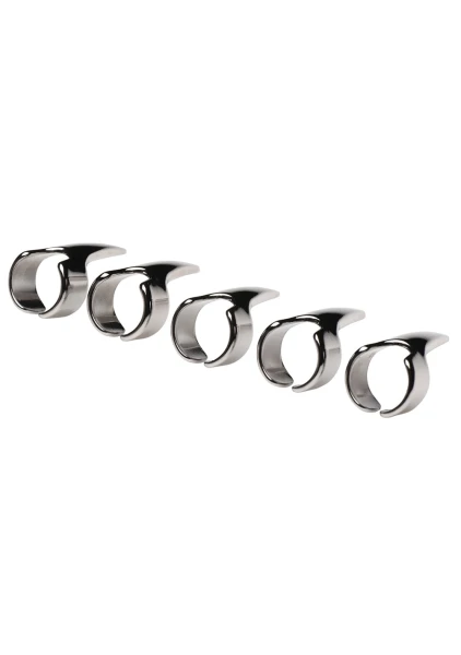 Master Series Clawed 5-Piece Sensational Fingertip Play Rings - Stainless Steel