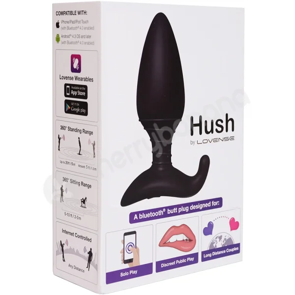 Lovense Hush 1.75" Wide App Controlled Vibrating Butt Plug