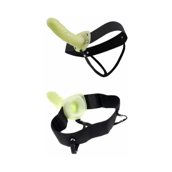 Fetish Fantasy Hollow Strap On 6.5 Inch Glow In Dark