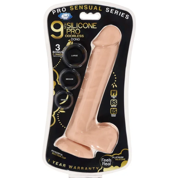 Cloud 9 Pro Sensual Premium Silicone 9 Inch Suction Cup Dildo - Vanilla