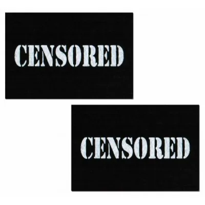Censored Bar Black Pasties O S