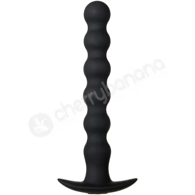 Evolved Bottoms Up Black Vibrating Anal Beads Stick