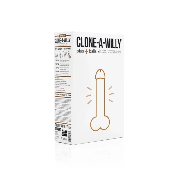 Clone-A-Willy Plus Balls Make Your Own Vibrating Silicone Dildo - Light Skin Tone