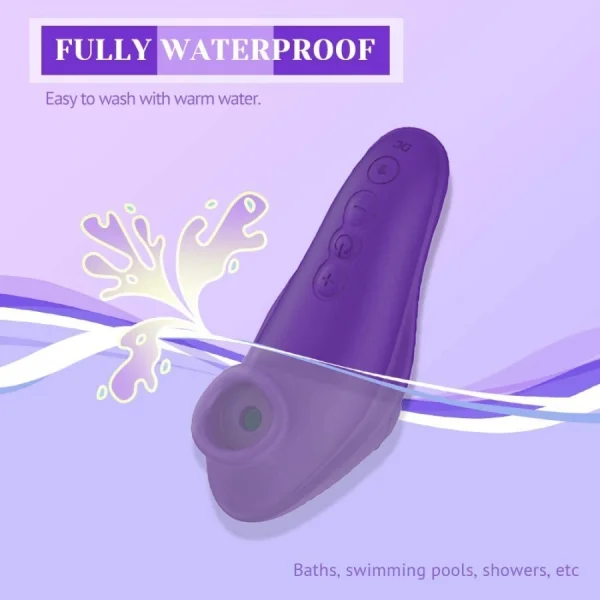 Clitoral Sucking Vibrator with Finger Sleeve Little Witch Purple