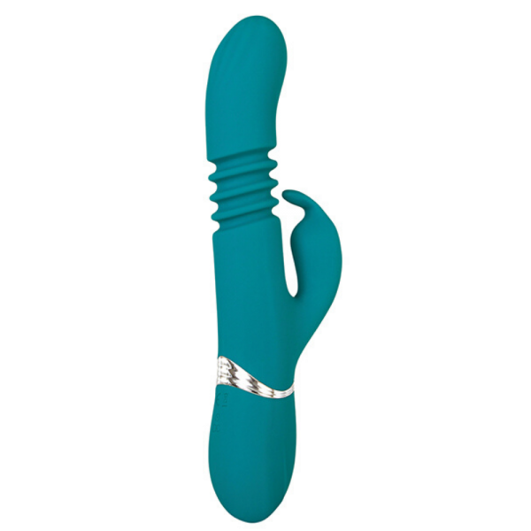 Adam & Eve Eve's Rechargeable Thrusting Rabbit - Green — image 7 of 25