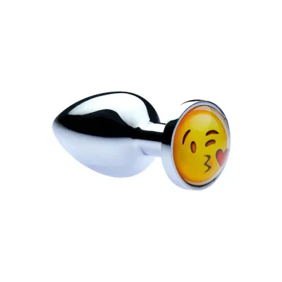 Kink Range Emoji Butt Plug 2 8 Inch Silver 2 8 Inch