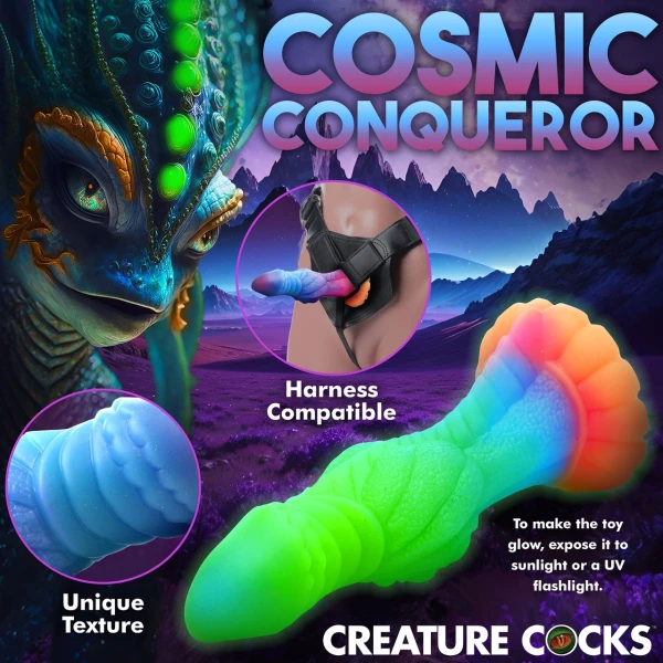 Creature Cocks -  Galactic Cock Alien Creature Glow-in-the-Dark Silicone Dildo