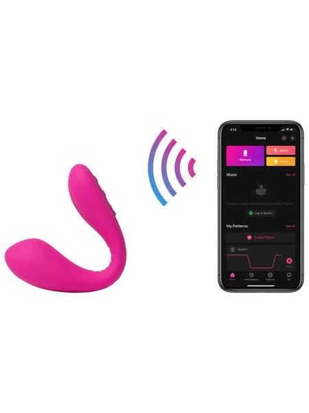 Lovense Dolce Remote Control Dual-ended Vibrator - Hot Pink - 2.9 Inch