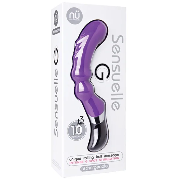 G 10 Function Vibrating Rechargeable Silicone G-Spot Massager By Nu Sensuelle - Purple