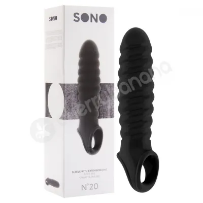 Sono No 20 Black Dong Penis Extension Sleeve